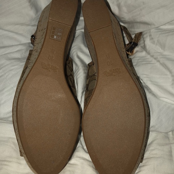 COACH -FERRY SIG C JAQUARD/CALF KHAKI /CHESTNUT - Picture 3 of 4